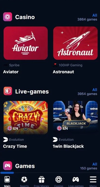 1Win APK download